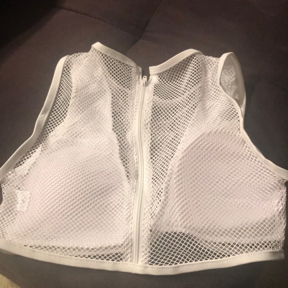 Brand new high waisted net bikini swimwear set 3pc - Picture 7 of 8